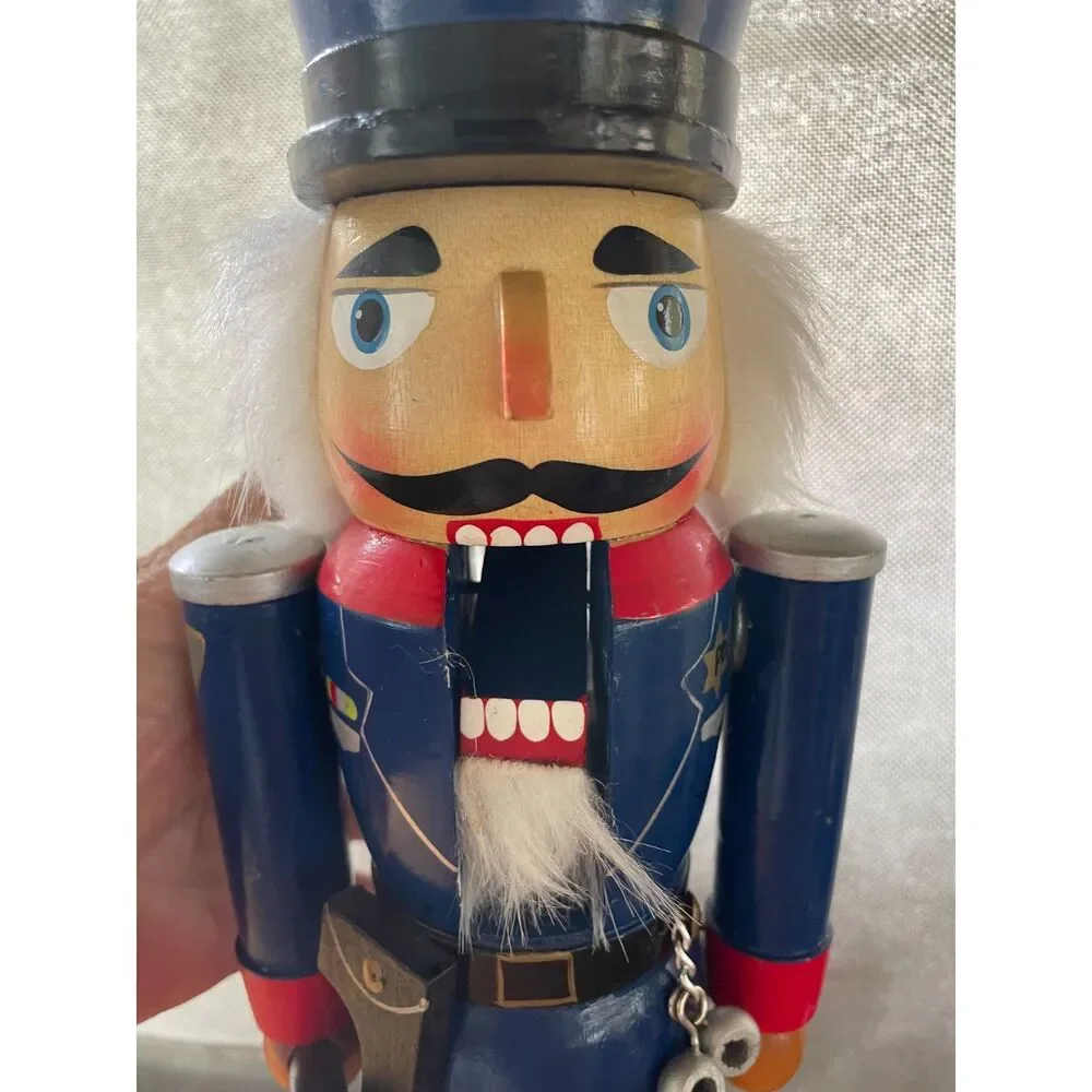 Set of 4 Wooden Police Officer Nutcracker Figures Christmas Decor 14.5